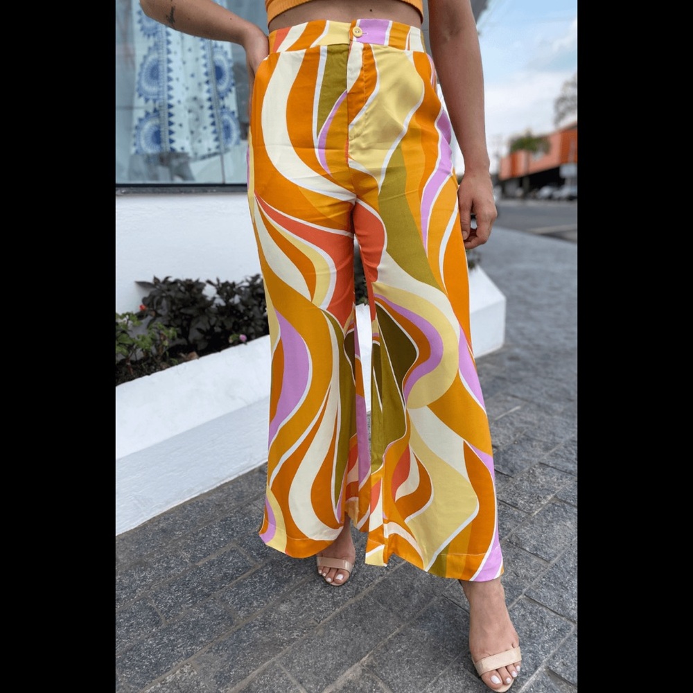 FARM Rio Colorful Swirl Wide Leg Pants